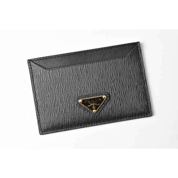 Prada Move Case Black Vitello Card - Picture 1 of 7